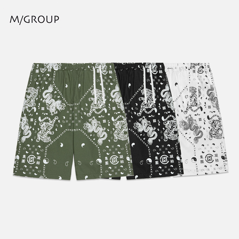 In Stock Clot Ss22 Pajama Short Dragon and Tiger Pattern Knitted Paisley Pattern Series Shorts In Stock Clot Ss22 Pajama Short Dragon and Tiger Pattern Knitted Paisley Pattern Series Shorts
