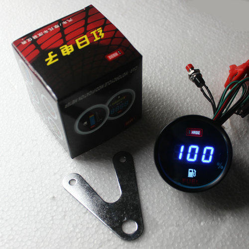 Red Day Electronic-Locomotive Car Adjustable Retrofit Meter LED Digital Alarm Petrol Meter Oil Gauge