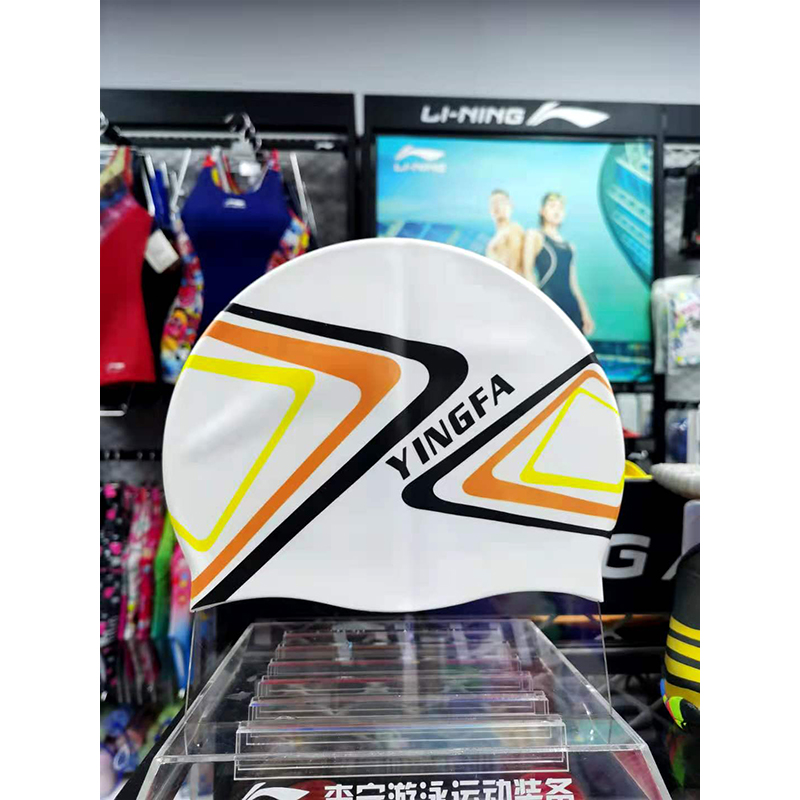 English Hair Bathing Cap Men And Women General Long Hair Comfort Non-slip Twill Printed Silicone Swimming Cap Professional Waterproof Swimming Cap