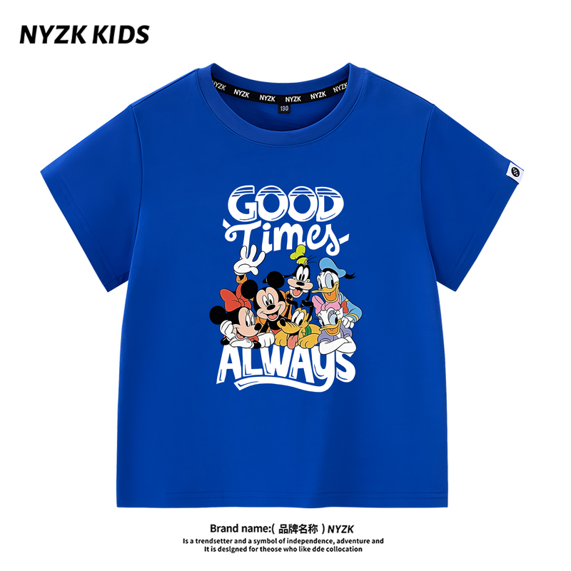 Nyzk Mickey and Minnie Boys' Short-Sleeved Pure Cotton Summer 2026 New Stylish Children's Girls' Half-Sleeve T-Shirt Top Nyzk Mickey and Minnie Boys' Short-Sleeved Pure Cotton Summer 2026 New Stylish Children's Girls' Half-Sleeve T-Shirt Top