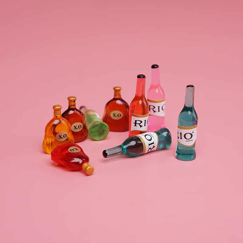 Remont Half Café RIO Reeo Wine Bottle Red Wine Bottle Diy Drop Glue Cell Phone Protection Shell Material Accessories Ornament