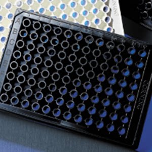 康宁Corning  4680 96孔板，黑底透，半区，TC表面,带盖 灭菌