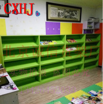 Bookcase Book display cabinet display rack Wooden shelf Library display cabinet Picture book shelf Stationery store display cabinet Periodical cabinet