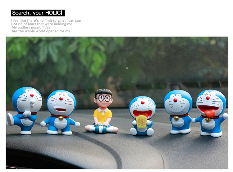 Doraemon jingle cat piggy ngân hàng điện thoại di động kính giữ khung búp bê đồ chơi đồ trang trí xe ô tô - Kính khung kính gọng vuông