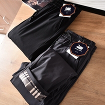 Big goose down foreign trade mens trousers tail single factory cut label winter straight mid-high waist casual versatile long trousers awesome goods