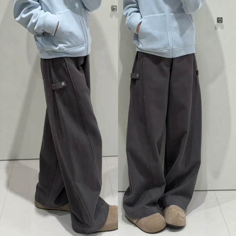 Sickle-Cut Casual Pants for Women, 2026 Autumn New Style, Plus Size, Work Pants for Pear-Shaped Body, High-Waisted, Slimming, Wide-Leg Pants