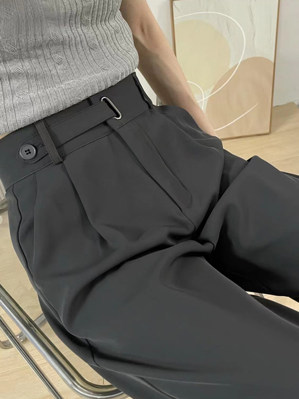 Pear-Shaped Body Casual Suit Pants for Women, Spring New Style, Plus Size, High-Waisted, Loose, Drapey, Slimming, Wide-Leg Trousers Pear-Shaped Body Casual Suit Pants for Women, Spring New Style, Plus Size, High-Waisted, Loose, Drapey, Slimming, Wide-Leg Trousers