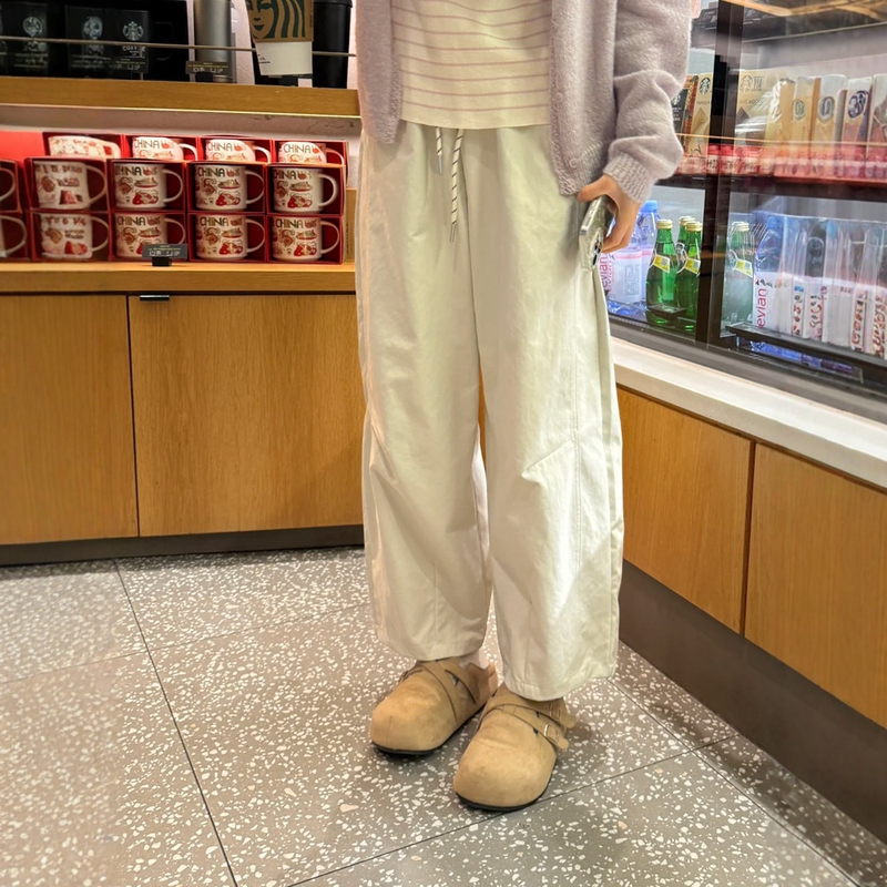 Japanese Style Casual Wide-Leg Pants for Women 2026 Summer Plus Size High-Waisted Loose Slimming Petite Cropped Lantern Pants