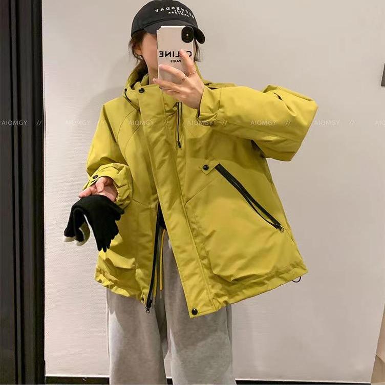 European Fashion Loose-Fitting Padded Thickened Warm Parka 2024 Autumn and Winter New Hooded down Jacket for Women