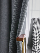 2021 New curtain chenille high-grade gray light luxury bedroom living room imitation cashmere thick shading fabric