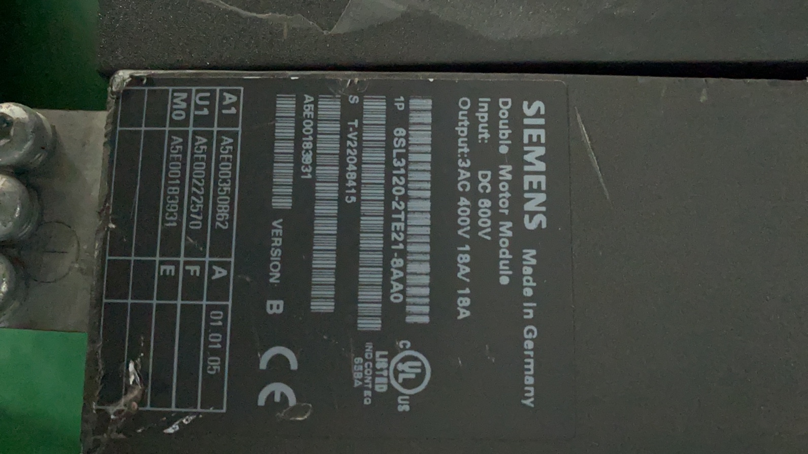 Siemens Servo Drive 6SL3120-2TE21-8AA0 Spot Sales for the 6SL3120-2TE21-8AA0