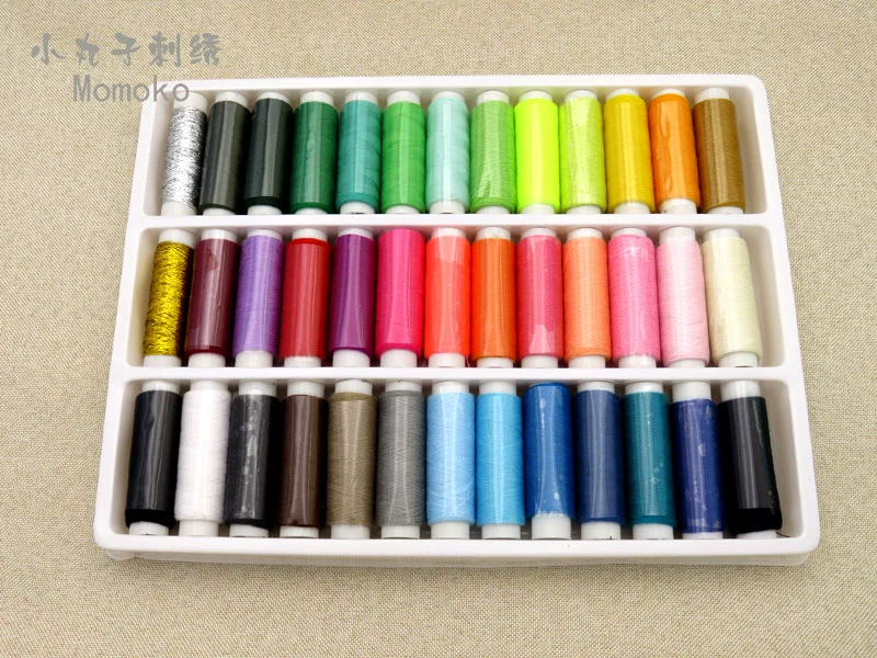 Chỉ khâu thủ công cắt vật liệu tự làm công cụ trong suốt cá lụa thimble dâu pin bóng chất lượng 39 dòng màu - Công cụ & vật liệu may DIY