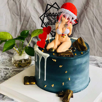 Sony Birthday Cake Ornament Big Breasted Beautiful Girl Baking Supplies Internet Red Doll