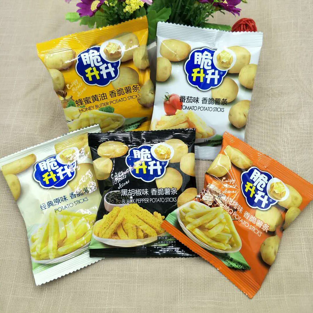 Crispy Shengsheng crispy fries shoulder bag 20g puffed food office snacks snacks Jiangsu, Zhejiang, Shanghai and Anhui 35 packs