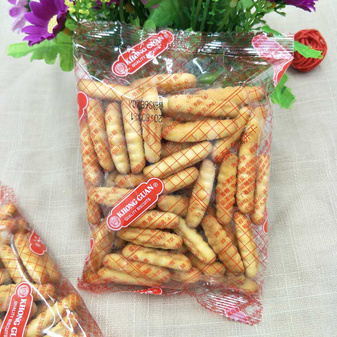 Post-80s memories of delicious snacks Kangyuan finger biscuits crispy thumb biscuits bag about 65g