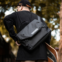 ABOYS Cycling Messenger Bag Mens Trendy Brand Boys Shoulder Bag Large Capacity Messenger Bag Casual Laptop Bag