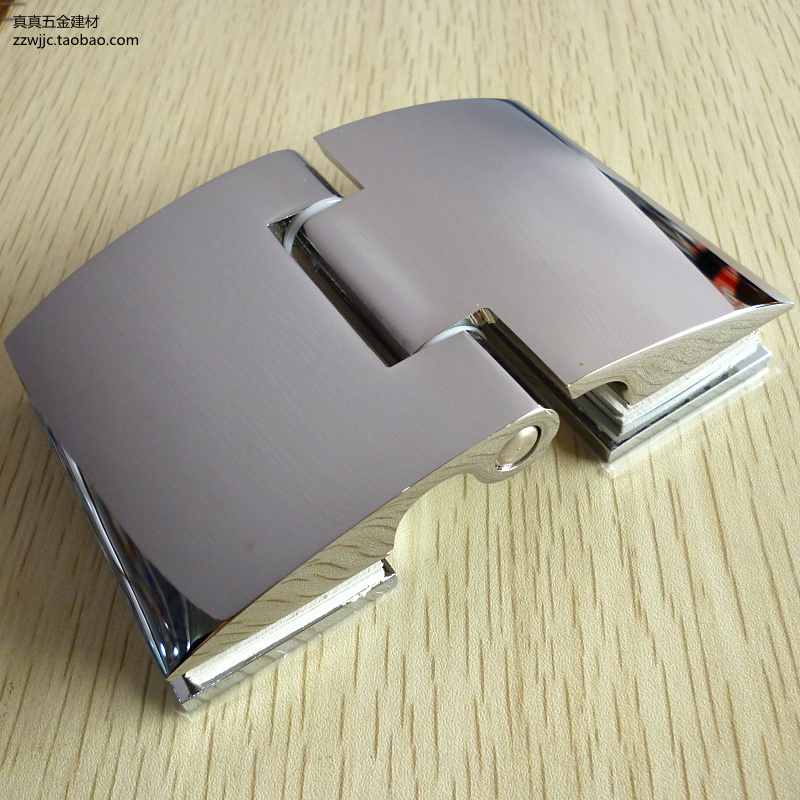 Outer open 304 stainless steel glass door hinge 90 degrees flat open bathroom clamp shower room door hinged chain hinge bathroom glass