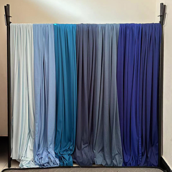 Wedding Milk Silk Stretch Fabric Drape Blue Series Wedding Hall Ceiling Drape Stage Background Decoration Arch Cloth