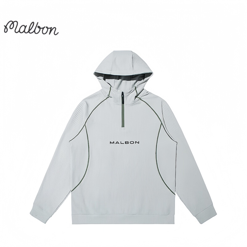 Korean Malbon26 Golf Men's Spring and Autumn New Hooded Sports Casual Comfortable Breathable Top