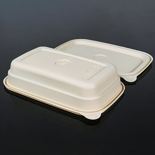Saizhuo disposable packaging box, environmentally friendly and biodegradable corn starch take-out lunch box, rectangular lunch box, microwaveable