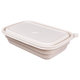 Saizhuo disposable packaging box, environmentally friendly and biodegradable corn starch take-out lunch box, rectangular lunch box, microwaveable