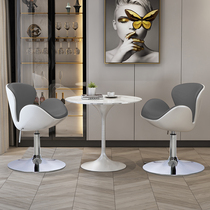 Design Negotiation Table And Chairs Combination Brief Marble Small Round Table Modern Sales Office guests negotiate Leisure Reception Desk