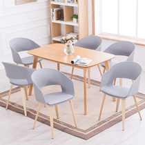 Nordic personality fashion office chair modern style simple dining table and chair casual solid wood coffee chair negotiation chair