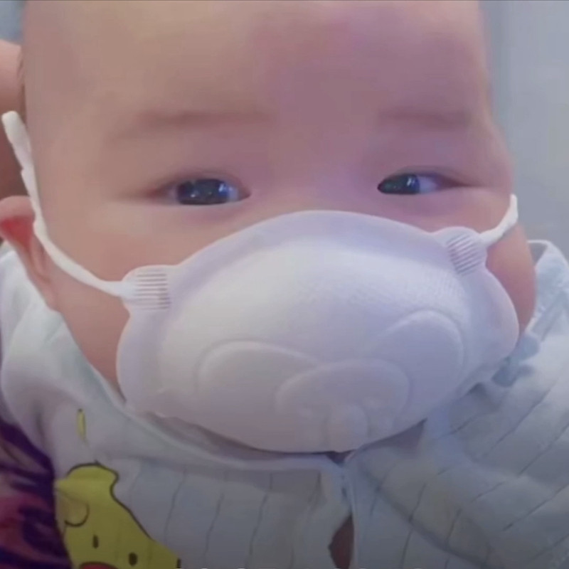 Baby mask 0 to June 6 to December 1 year old special infant 0 to 3 months 3d three-dimensional 0 year old disposable