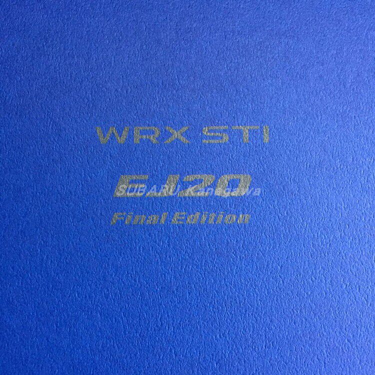 Japan original STi EJ20 Final Edition limited edition promotional picture book type information collection