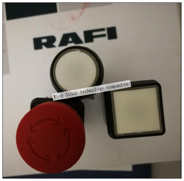 RAFIX 16 Switch Operator White Circular Flat Lampshade Square Emergency Stop RAFIX Switch Button