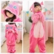 Phim hoạt hình hoạt hình Pikachu trẻ em đồ ngủ một mảnh mùa thu và mùa đông bé trai và bé gái ấm áp flannel gấu trúc dịch vụ nhà