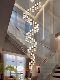 Staircase Chandelier, Villa Open-Air Living Room, Light Luxury Crystal Chandelier, Apartment Loft Duplex Building Rotating Bamboo Lamp