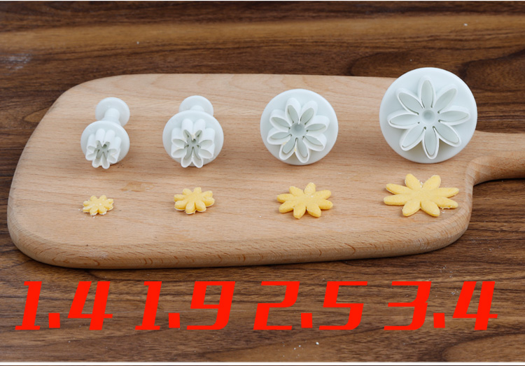 Sáng tạo nướng trang trí hoa khuôn phim hoạt hình mì pasta dập nổi khuôn mẫu khoai môn khuôn fondant công cụ bánh quy - Tự làm khuôn nướng khuôn bánh tart