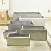 Rectangular cement flowerpot magnesium mud extra-large strip flower case Horse trough minima Balcony Flower Altar Road Partition Direct
