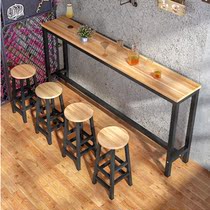 Bar Table Custom Sticker Wall Home Strip Table Chairs Commercial Narrow Dining Brief Portfolio Narrow Table Light Lavish