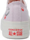 Converse Spring Valentine's Day Pink Sole Thick Heightening Small Love Trendy Shoes Canvas Women A09115C