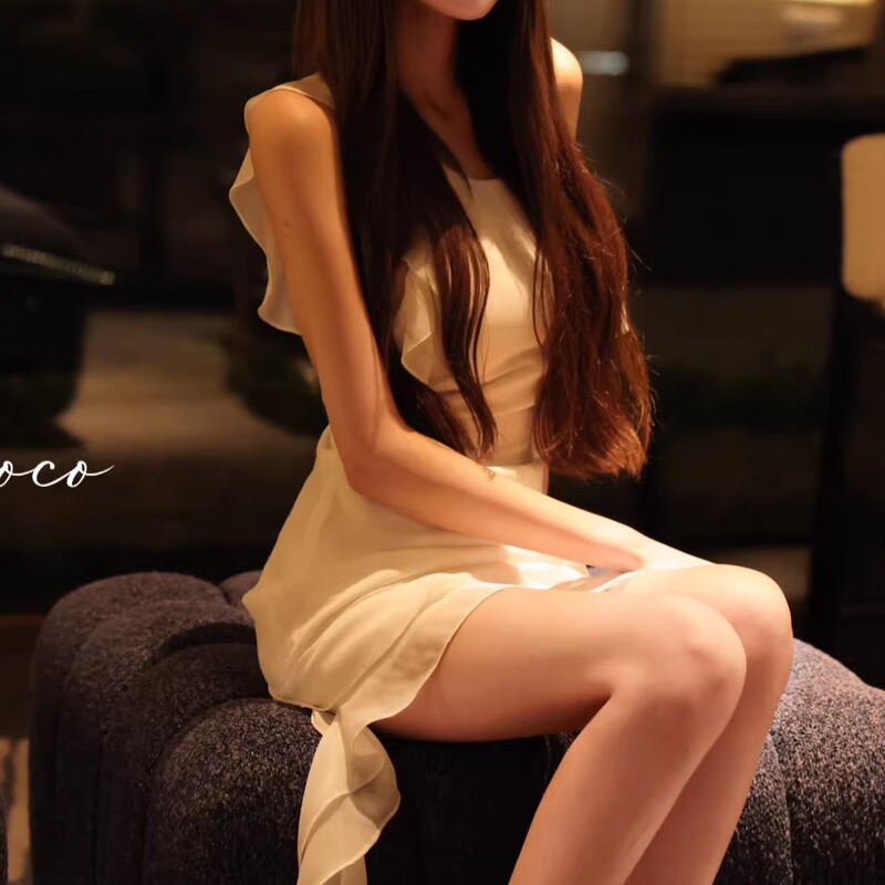Milkcoco Log White Pure Atmosphere Dress