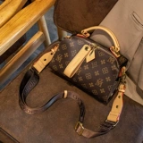 Сумка через плечо, летняя универсальная бостонская сумка, сумка на одно плечо, Гонконг, из натуральной кожи