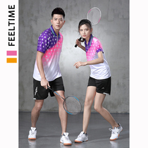 Badminton Suit Womens Summer 2021 New Men And Women Suits Training Suit Quick Dry Breathable Short Sleeve Suit Custom