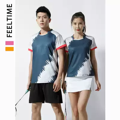 Group purchase custom badminton clothes men's and women's summer suits quick-drying and breathable short-sleeved volleyball table tennis tennis game uniforms