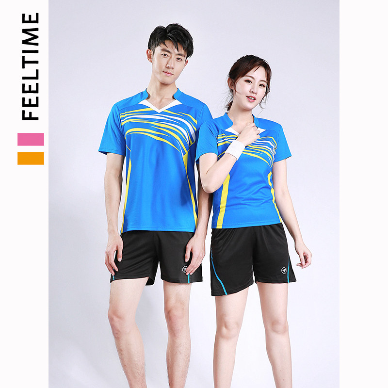 2021 Summer New Badminton Suit Men's And Women's Table Tennis Suit Sleeves Short Sleeve Sports T-shirt Race Suit Training Suit