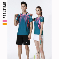 2021 New Badminton Suit Summer Men And Women Short Sleeve Suit Breathable Perspiration Sweat Ping-pong Tennis Sport Clothing Customised