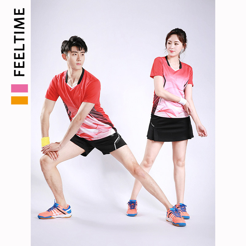 Badminton clothing summer new sportswear quick-drying breathable sweat-absorbing short-sleeved suit tennis clothing table tennis clothing customization