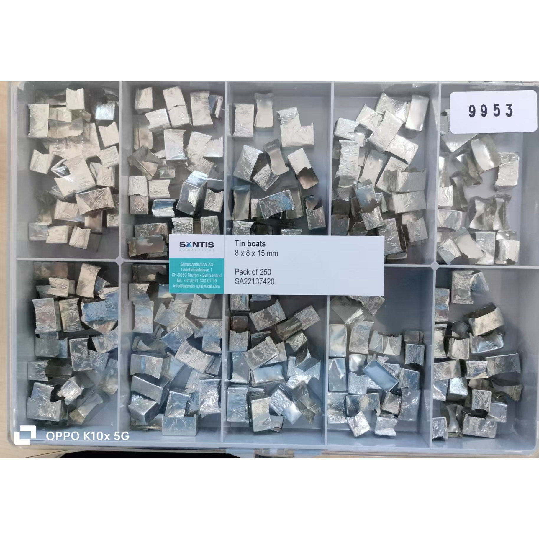 锡舟，SA22137420，德国元素elementar使用  8*8*15mm 250个/盒