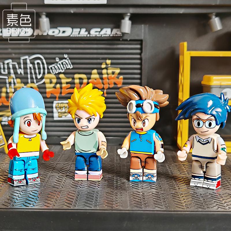 The Eight Gods Are Too Big and the Sanna City Protective Digimon Assembled Toys Small Particle Building Blocks Doll Collection Gifts