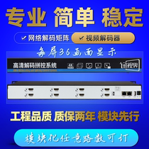 解码矩阵监控解码器网络视频多路输出拼接电视墙每屏36画面4K输出