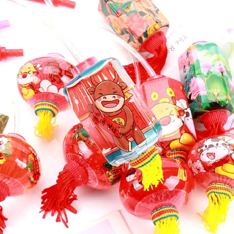 Winter melon lantern Spring Festival Long lantern luminous portable retro ancient wind China wind dance props kindergarten lantern decoration