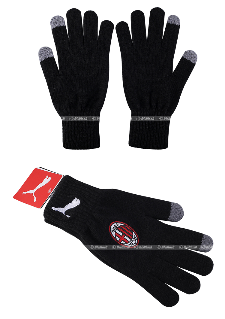 Chính hãng PUMA Hummer AC Milan mùa thu và mùa đông dệt kim lạnh mùa đông cảm ứng găng tay màn hình cảm ứng nam 041520 găng tay cụt ngón