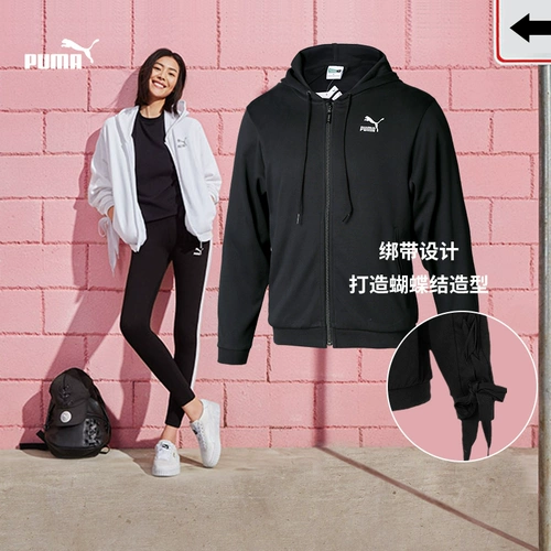 Puma, весенняя модная спортивная толстовка с капюшоном с бантиком, куртка, тренд сезона