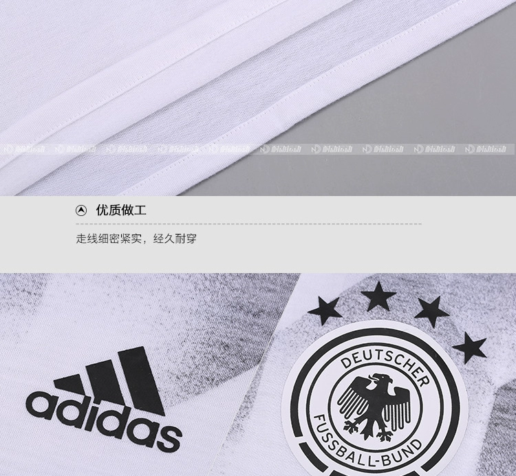 Adidas chính hãng Adidas Đức đội tuyển quốc gia đào tạo quần áo bóng đá xuất hiện quần áo ấm tay nam ngắn tay BP9161 - Bóng đá